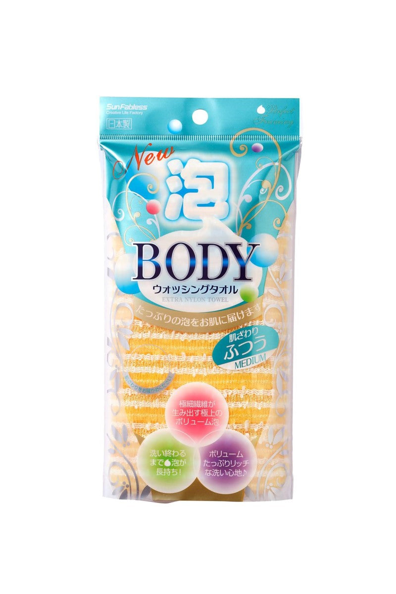 Sun Febless Foam Body Washing Towel Regular Yellow (126554)