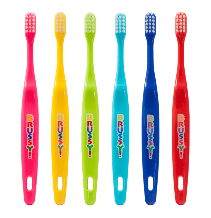 BRUSSY! Children Toothbrush Yellow Soft 12pcs (128701)
