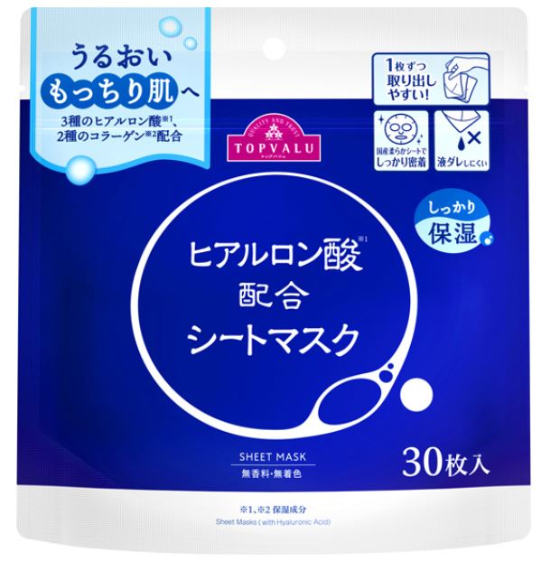 TopValu Hyaluronic Acid Sheet Mask (123896)