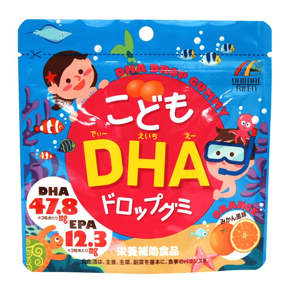 UNIMAT RIKEN DHA Drop Gummy for kids 90 Tablets (101142)