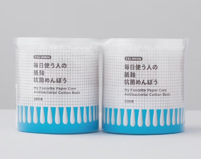 Welcia Anti-Bacterial Cotton Buds Regular Value Pack 2 X200P (128831)