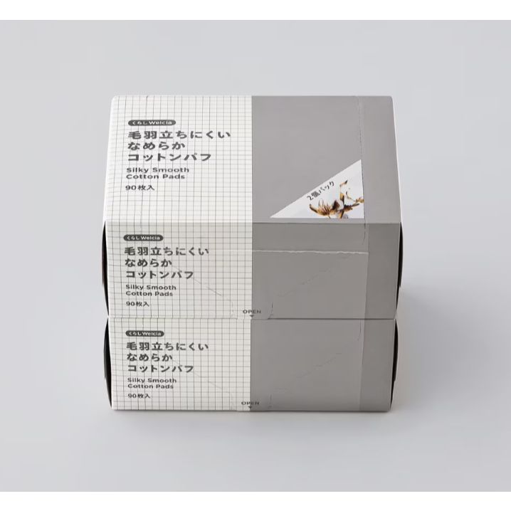 Welcia Facial Cotton Puff 90Px2 (129653)